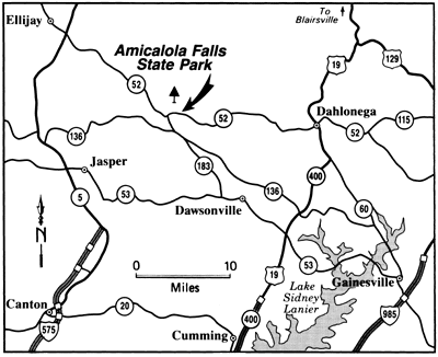 Amicalola Falls map